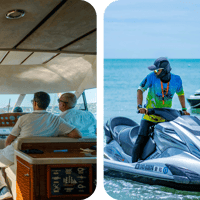 Booking Fee at checkout, balance at the dock